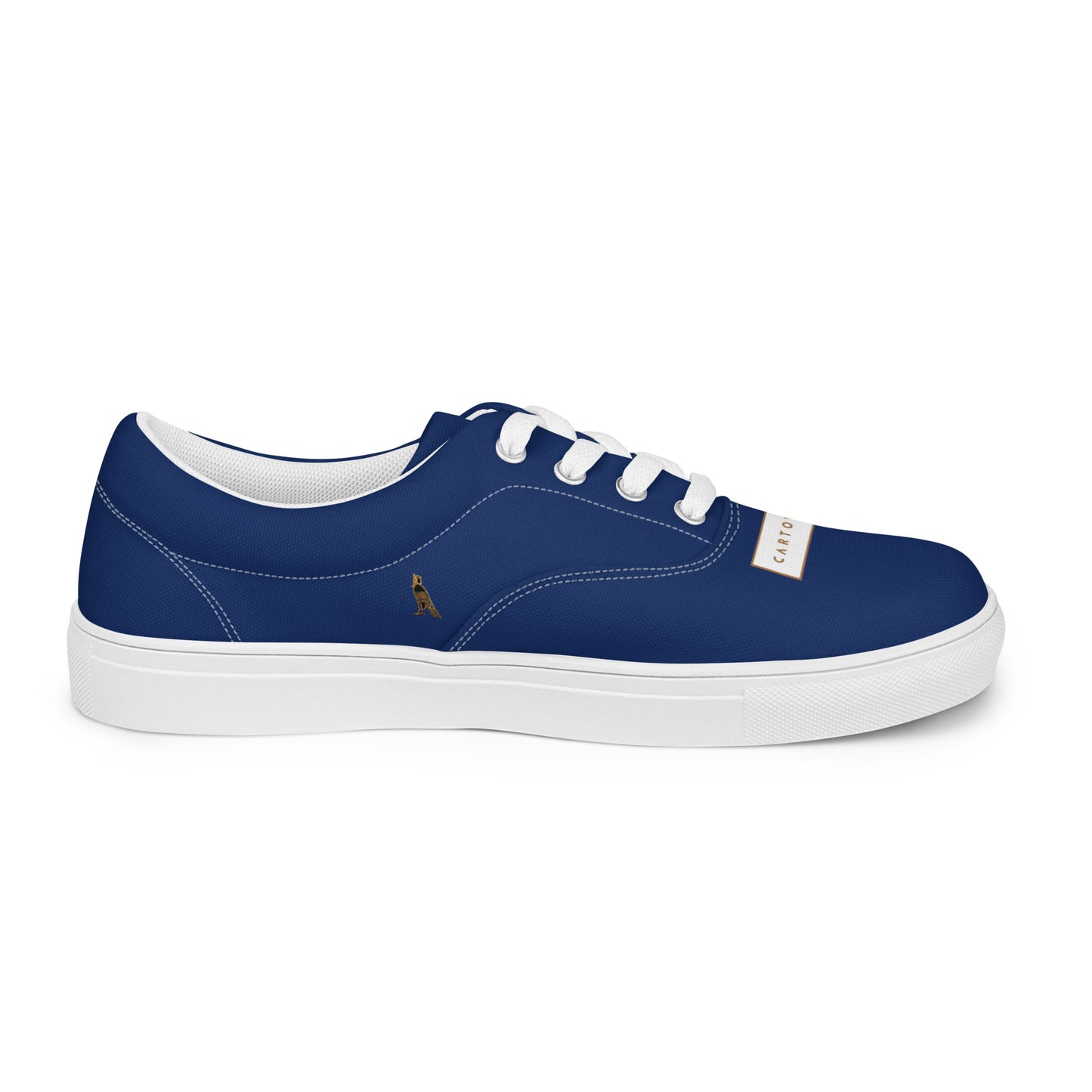 Men’s Lace-Up Canvas Shoes | 'Cartouche Osiris' (Navy & White)