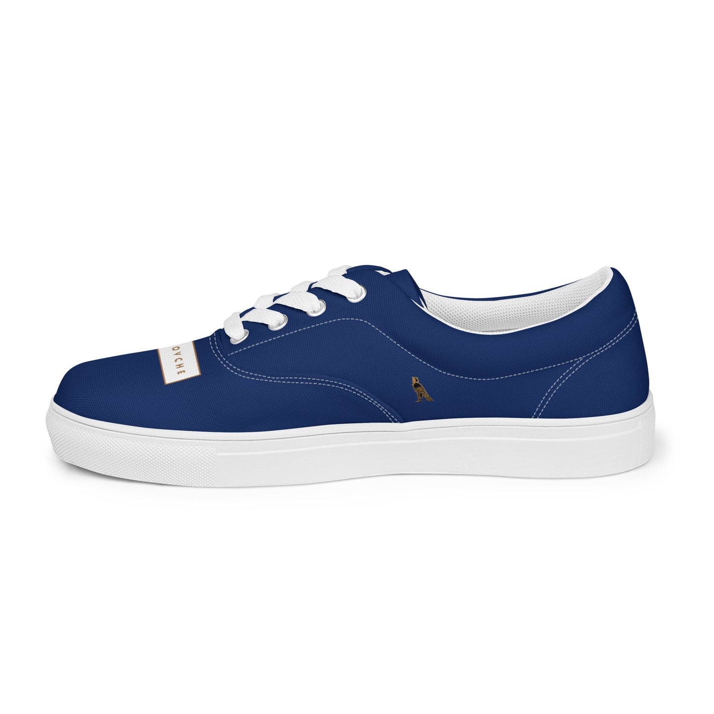 Men’s Lace-Up Canvas Shoes | 'Cartouche Osiris' (Navy & White)