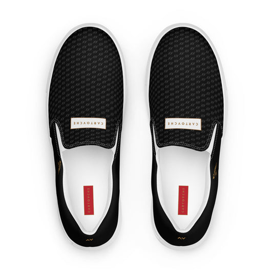 Men’s Slip-On Canvas Shoes | 'Cartouche Ramesses' (Black)