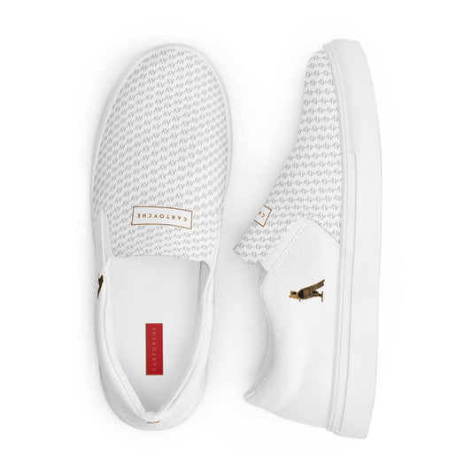 Men’s Slip-On Canvas Shoes | 'Cartouche Ramesses' (White)