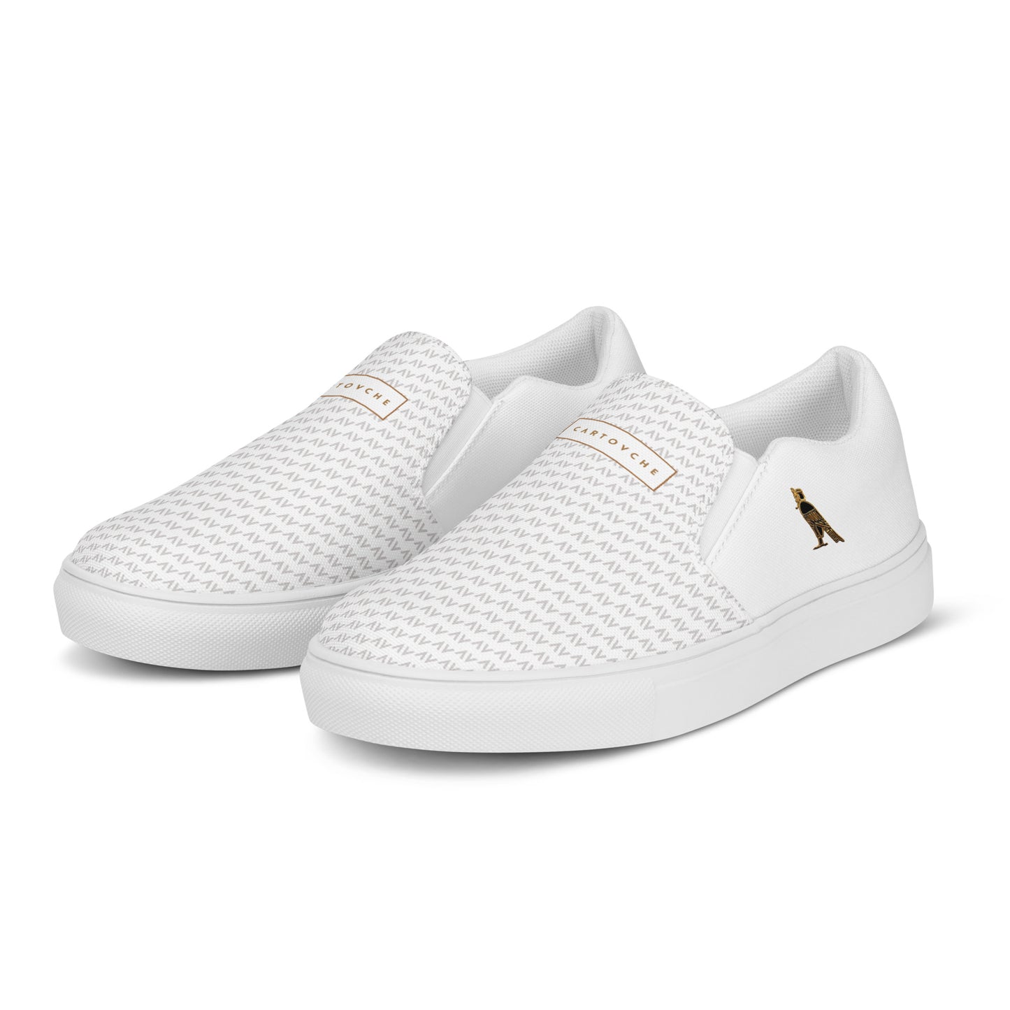 Men’s Slip-On Canvas Shoes | 'Cartouche Ramesses' (White)