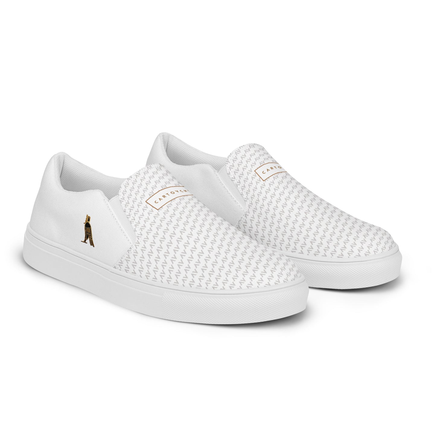 Men’s Slip-On Canvas Shoes | 'Cartouche Ramesses' (White)