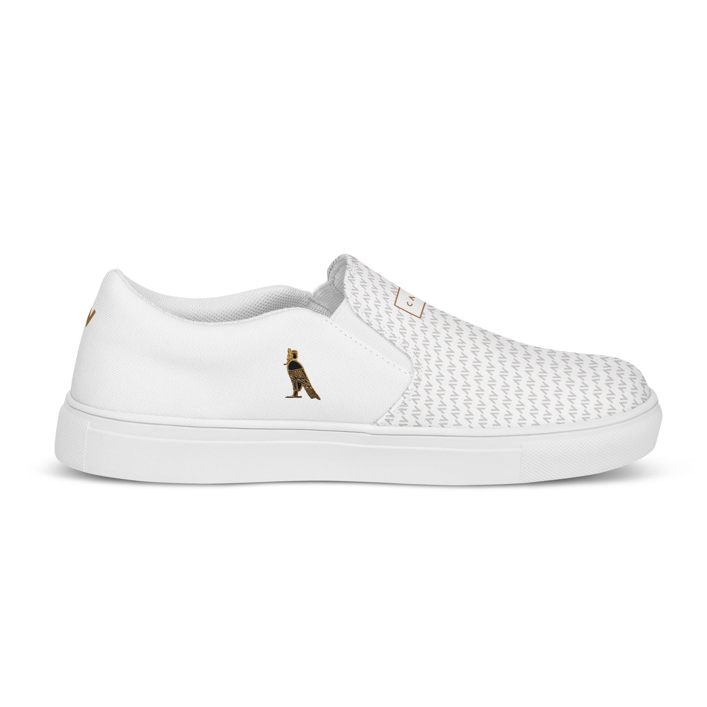 Men’s Slip-On Canvas Shoes | 'Cartouche Ramesses' (White)