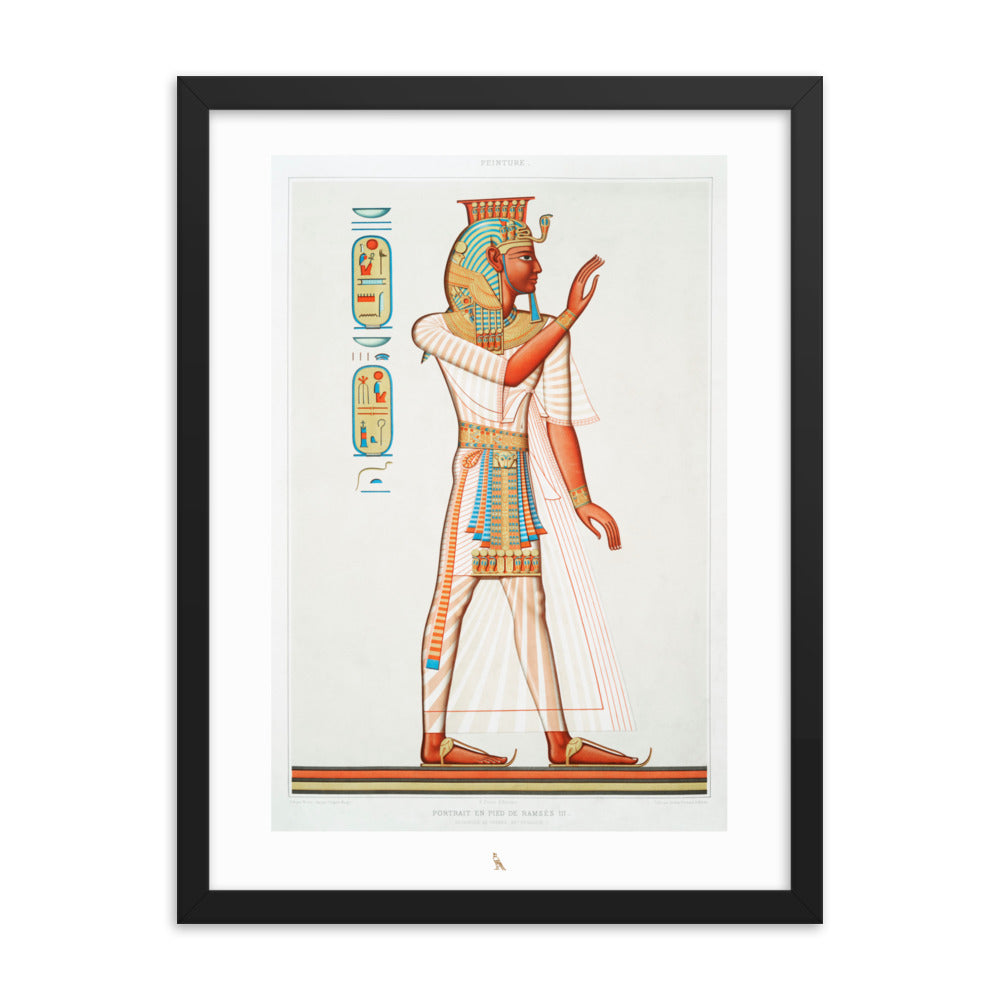 'Ramesses III' | 18" x 24" Wood Framed Poster