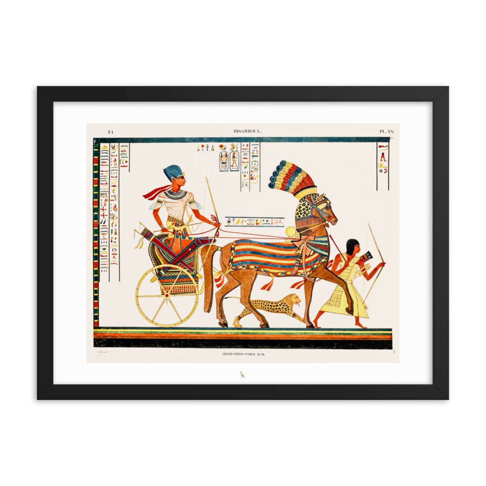 'Abu Simbel. Great Temple, South Wall' | 24" x 18" Wood Framed Poster