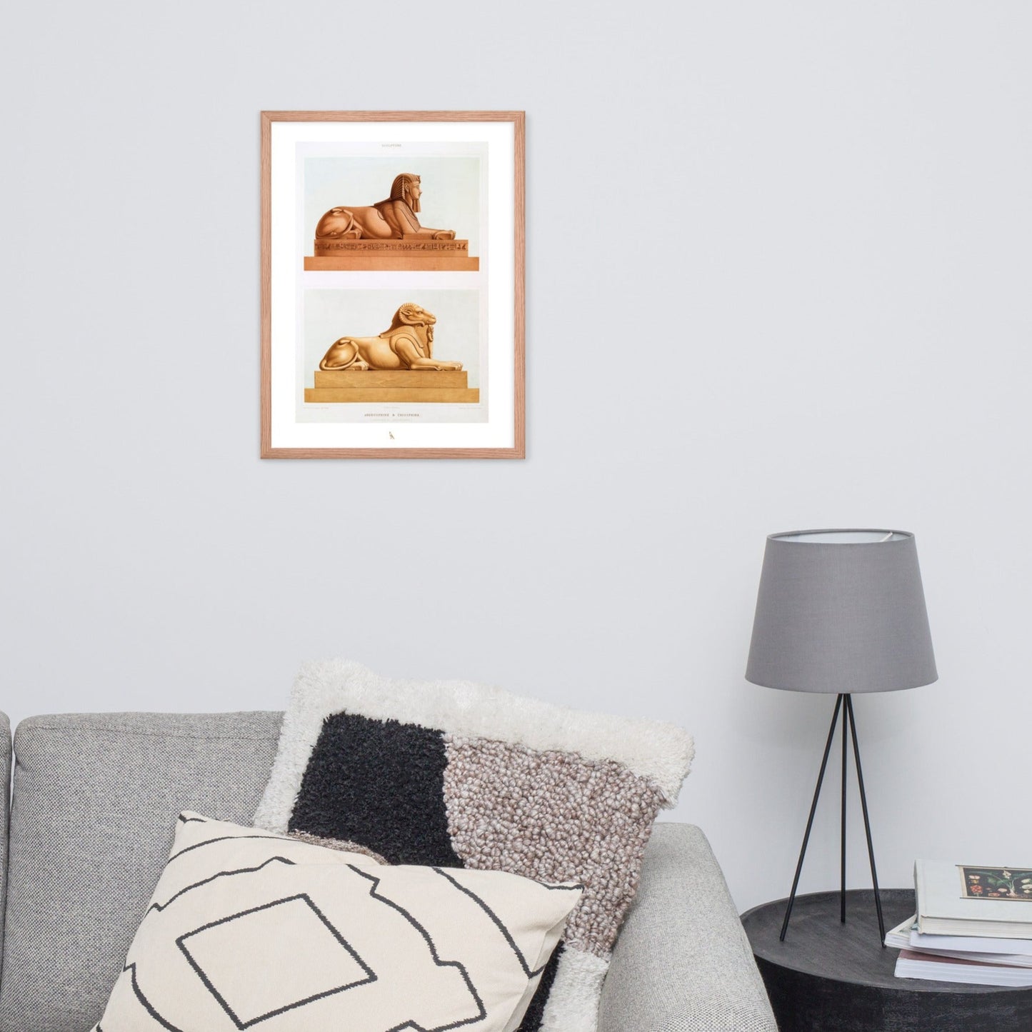 'Androsphinx & Criosphinx'  | 18" x 24" Wood Framed Poster