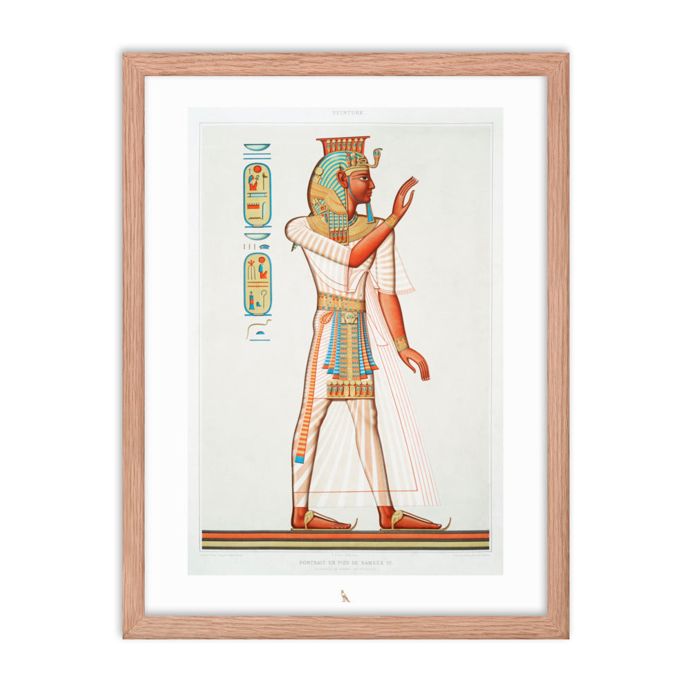 'Ramesses III' | 18" x 24" Wood Framed Poster