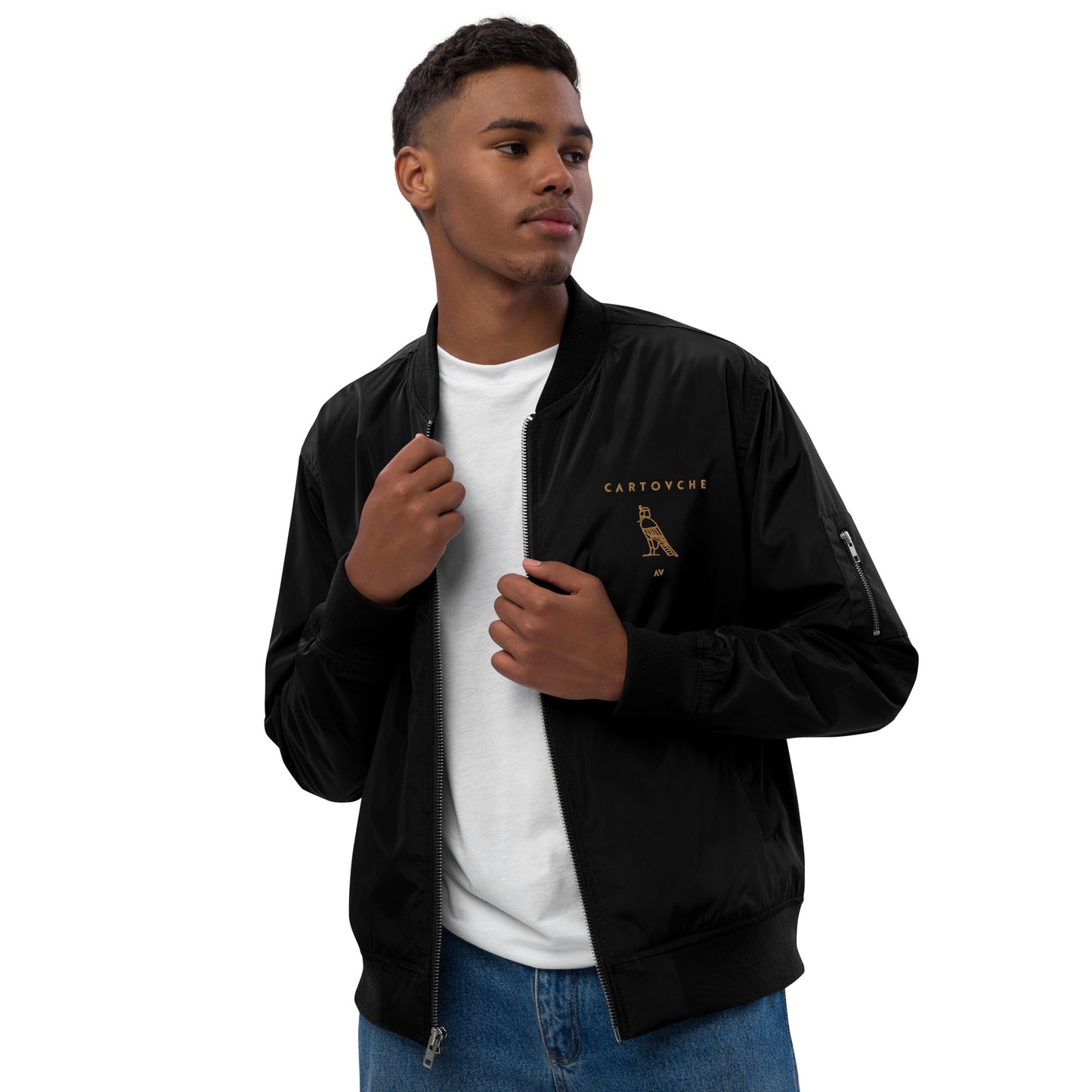 Cartouche Men's Embroidered Bomber Jacket