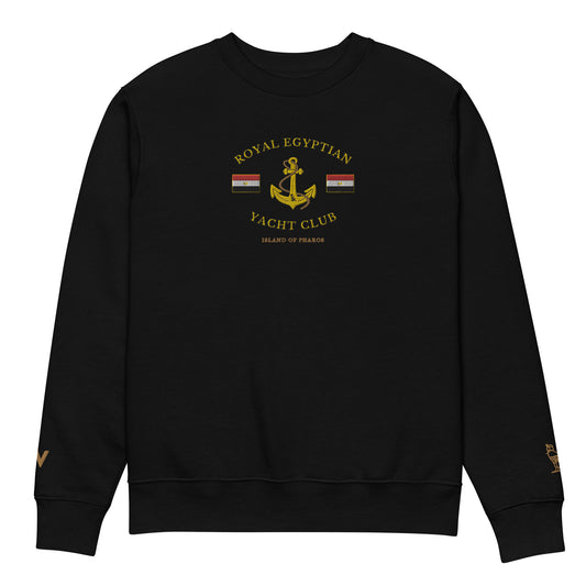 'Royal Egyptian Yacht Club' (Embroidered Anchor Logo) - 100% Organic Cotton Sweatshirt