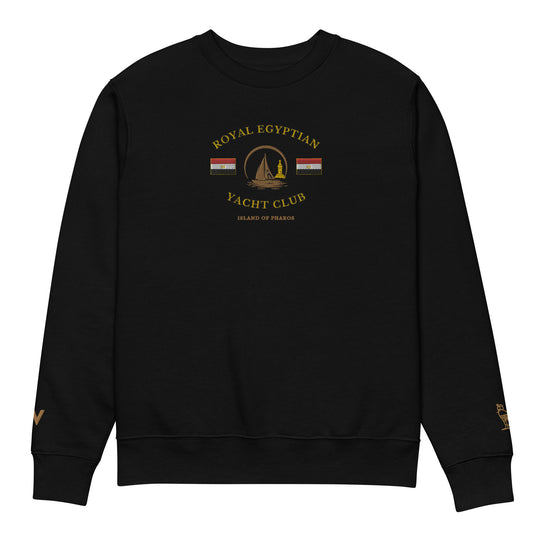 'Royal Egyptian Yacht Club' (Embroidered Sail Logo) - 100% Organic Cotton Sweatshirt