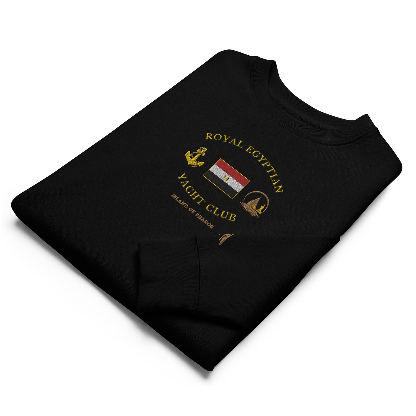 'Royal Egyptian Yacht Club' (Embroidered Flag Logo) - 100% Organic Cotton Sweatshirt