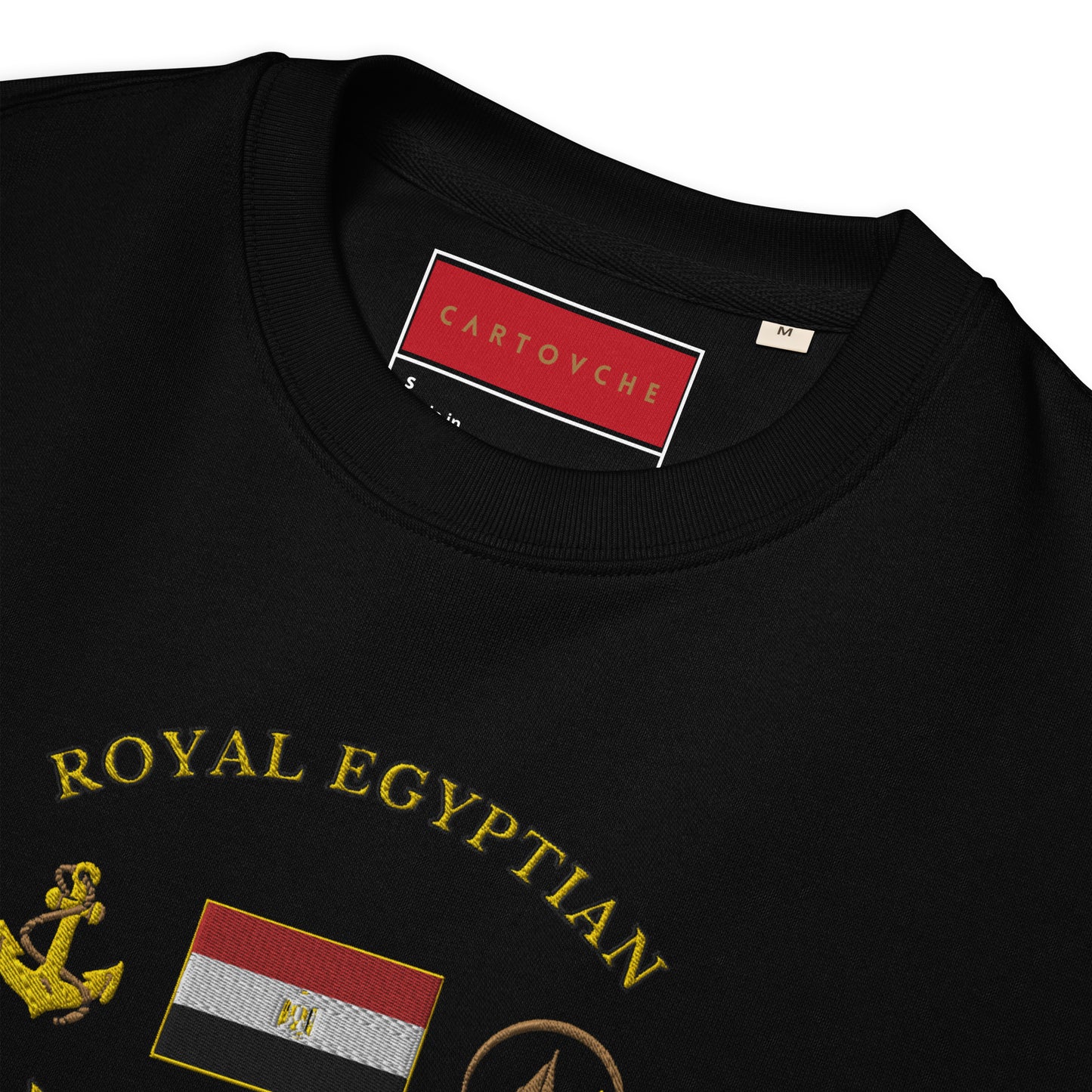 'Royal Egyptian Yacht Club' (Embroidered Flag Logo) - 100% Organic Cotton Sweatshirt