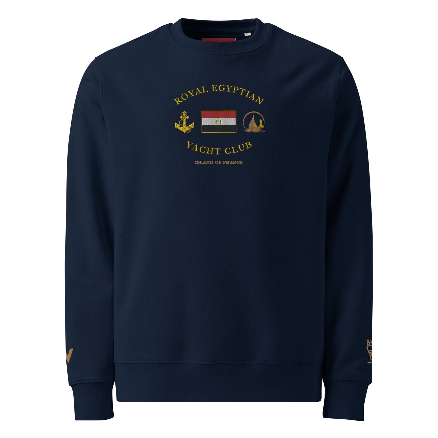 'Royal Egyptian Yacht Club' (Embroidered Flag Logo) - 100% Organic Cotton Sweatshirt