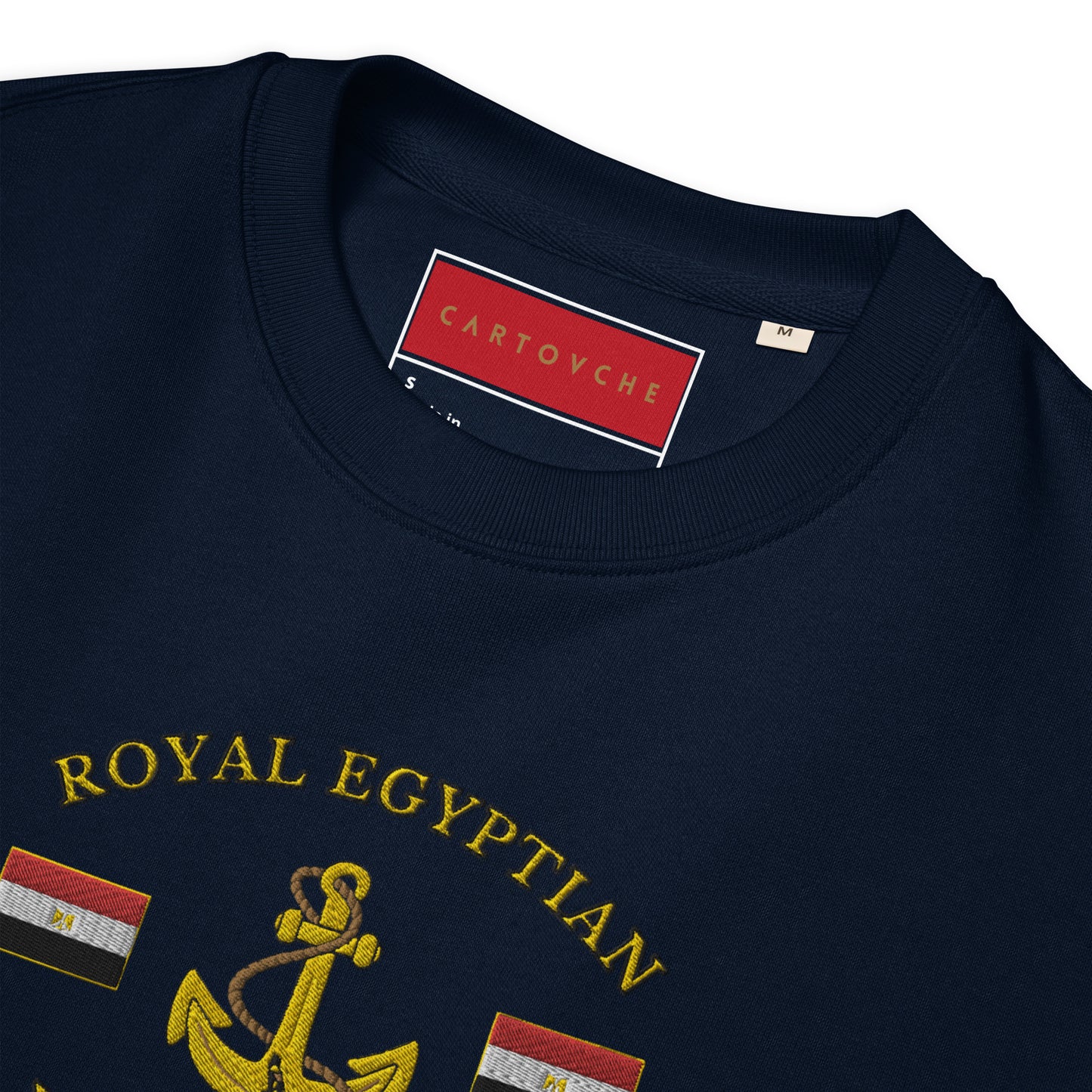 'Royal Egyptian Yacht Club' (Embroidered Anchor Logo) - 100% Organic Cotton Sweatshirt