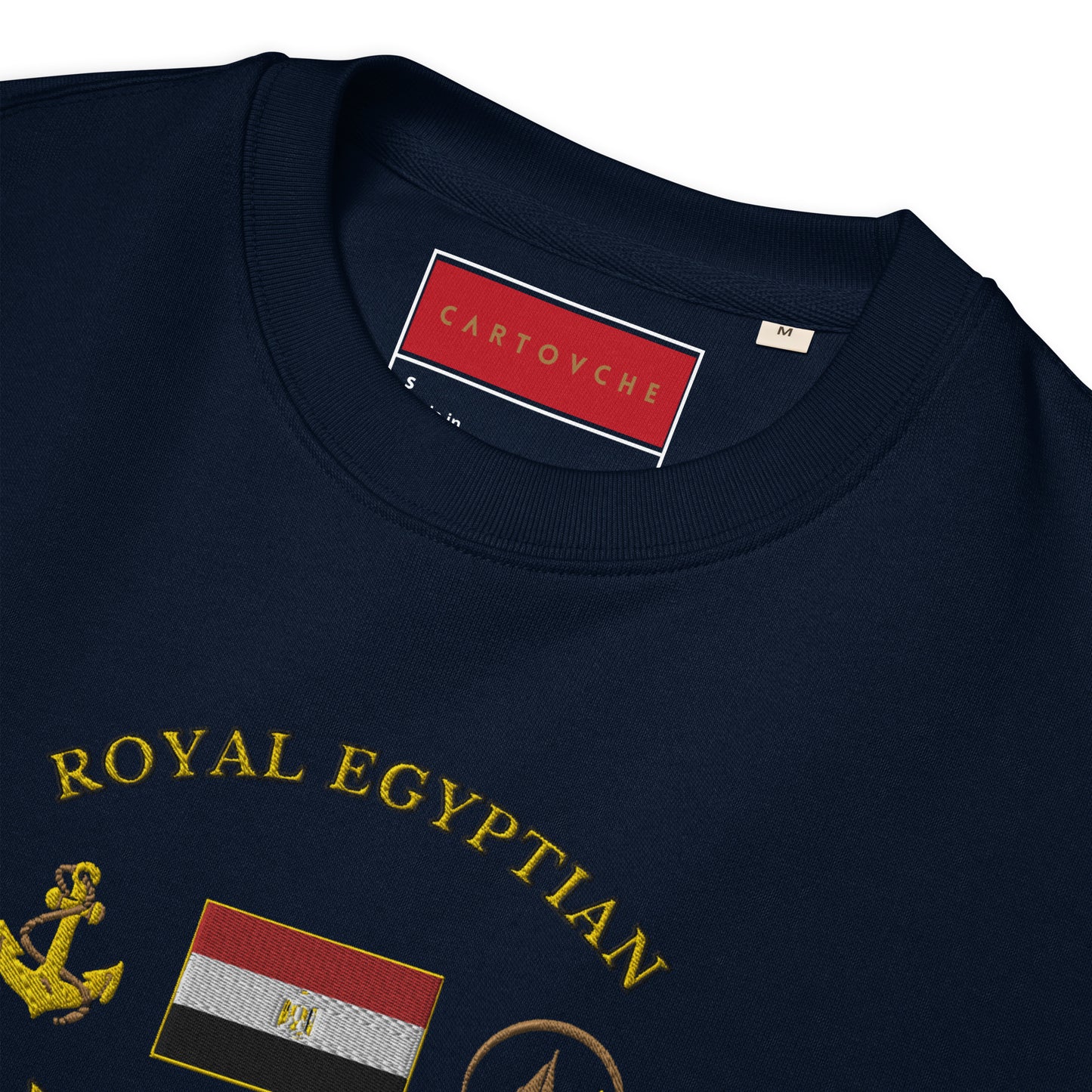 'Royal Egyptian Yacht Club' (Embroidered Flag Logo) - 100% Organic Cotton Sweatshirt