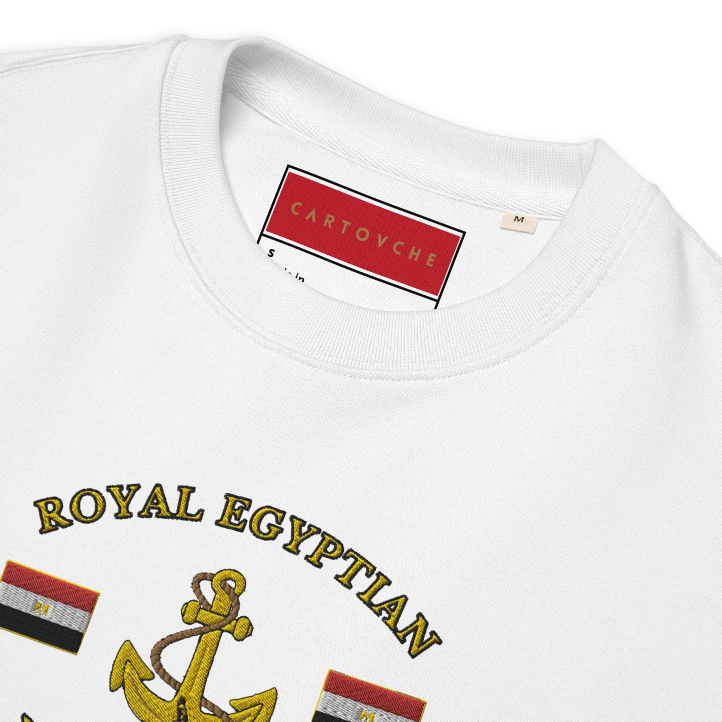 'Royal Egyptian Yacht Club' (Embroidered Anchor Logo) - 100% Organic Cotton Sweatshirt