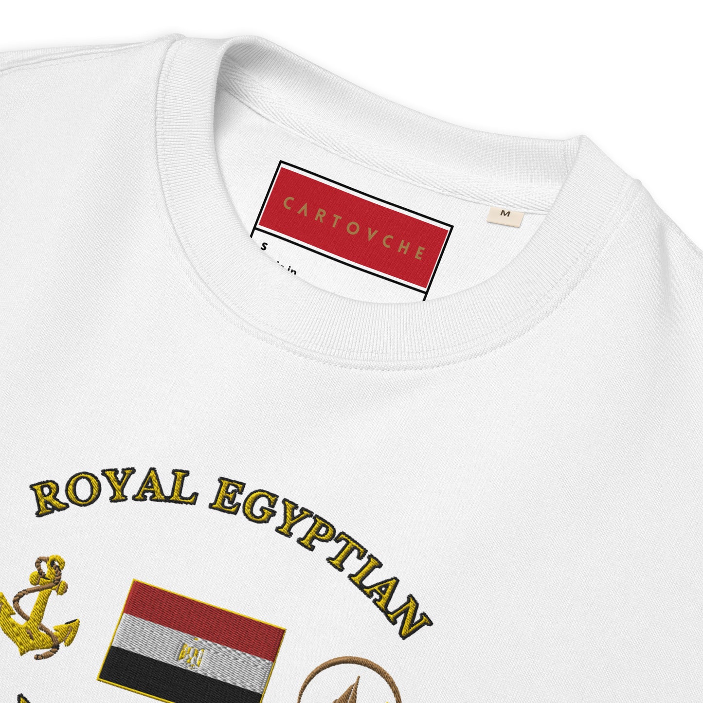 'Royal Egyptian Yacht Club' (Embroidered Flag Logo) - 100% Organic Cotton Sweatshirt