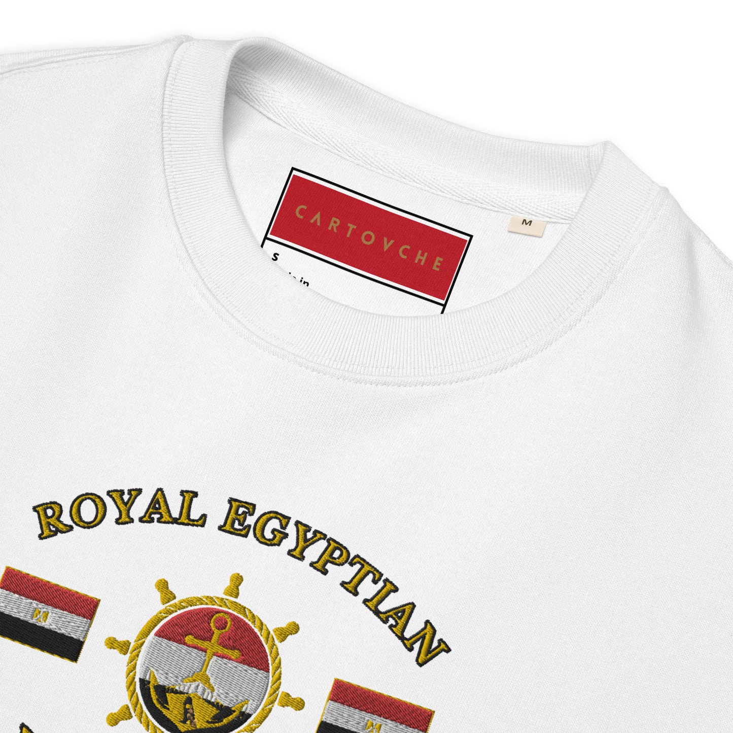 'Royal Egyptian Yacht Club' (Embroidered Helm Logo) - 100% Organic Cotton Sweatshirt