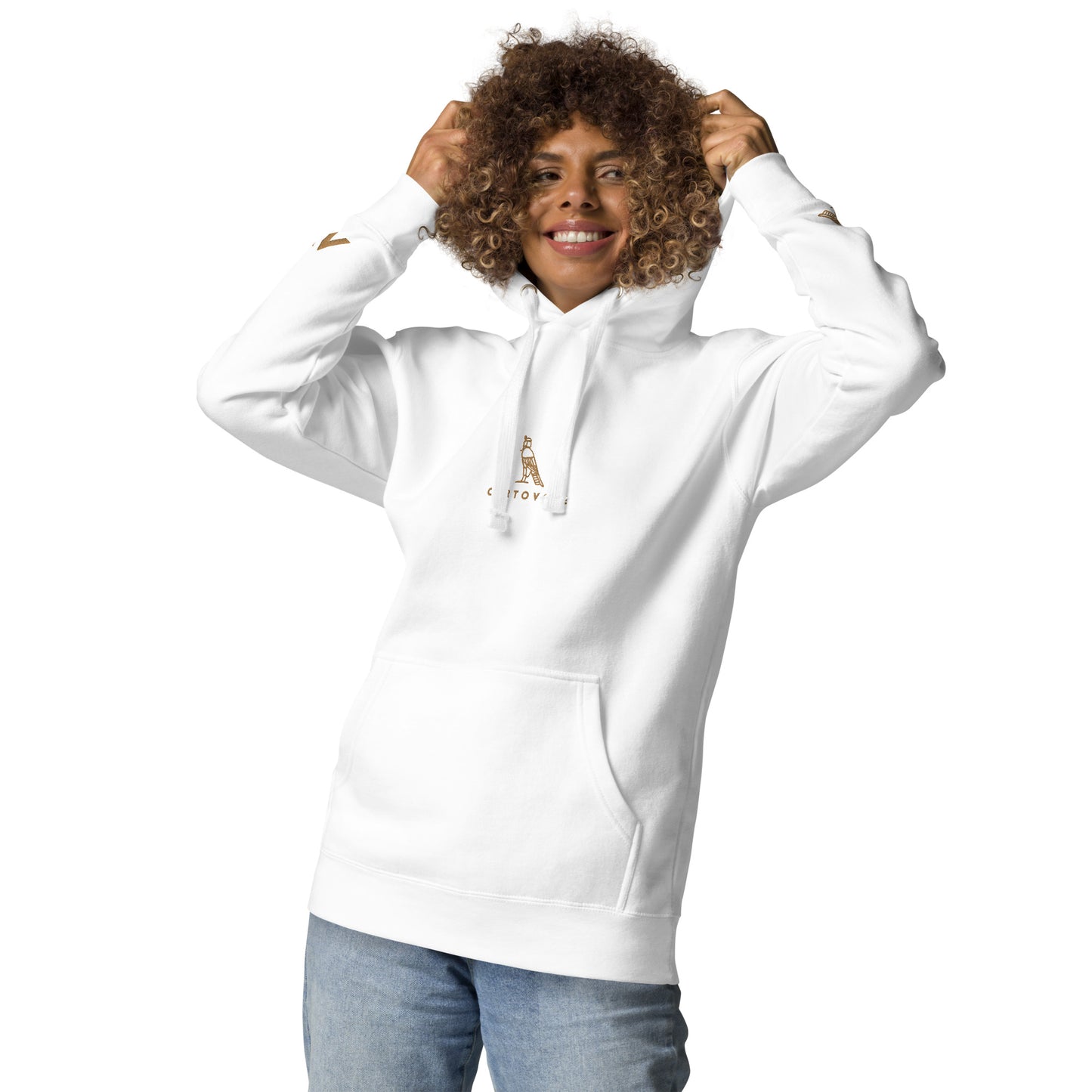 Women's Embroidered Cotton Hoodie