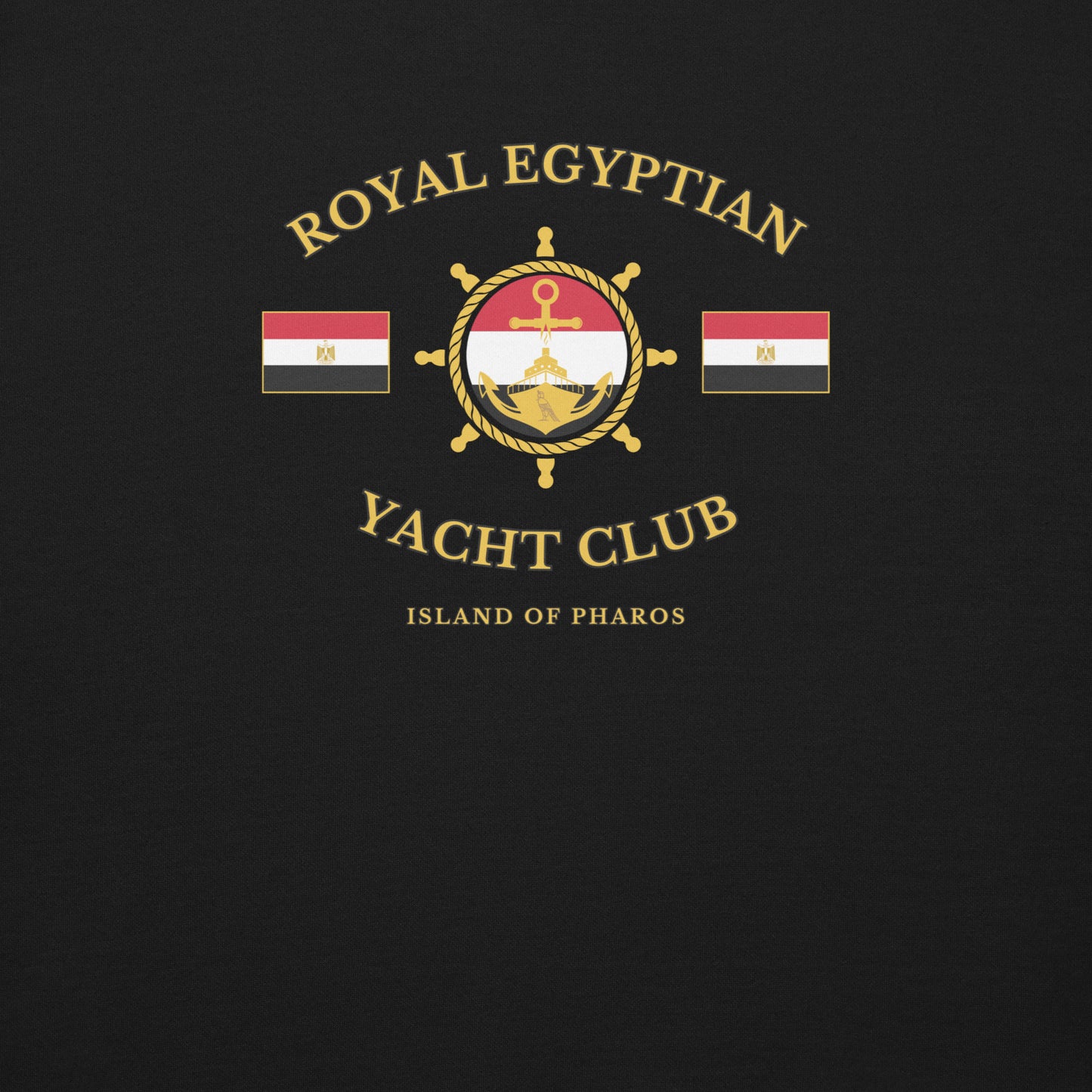 'Royal Egyptian Yacht Club' Sweatshirt (Helm Logo - Print)