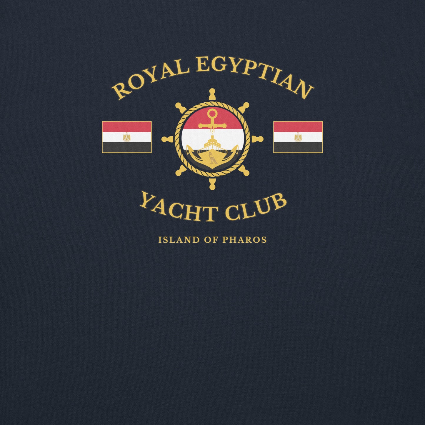 'Royal Egyptian Yacht Club' Sweatshirt (Helm Logo - Print)