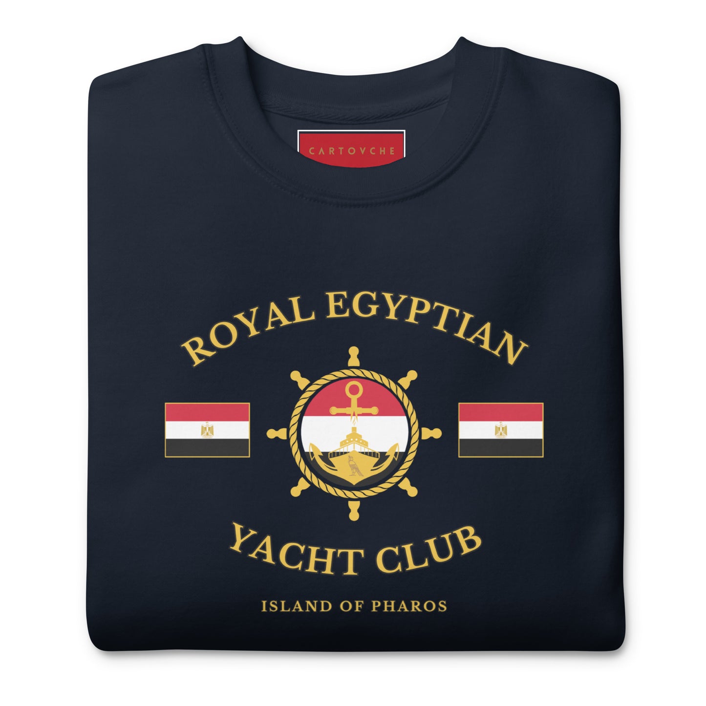 'Royal Egyptian Yacht Club' Sweatshirt (Helm Logo - Print)