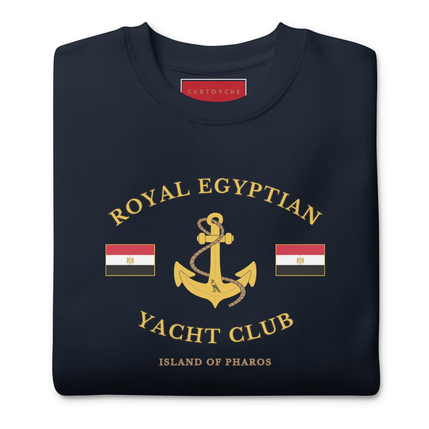 'Royal Egyptian Yacht Club' Sweatshirt (Anchor Logo - Print)