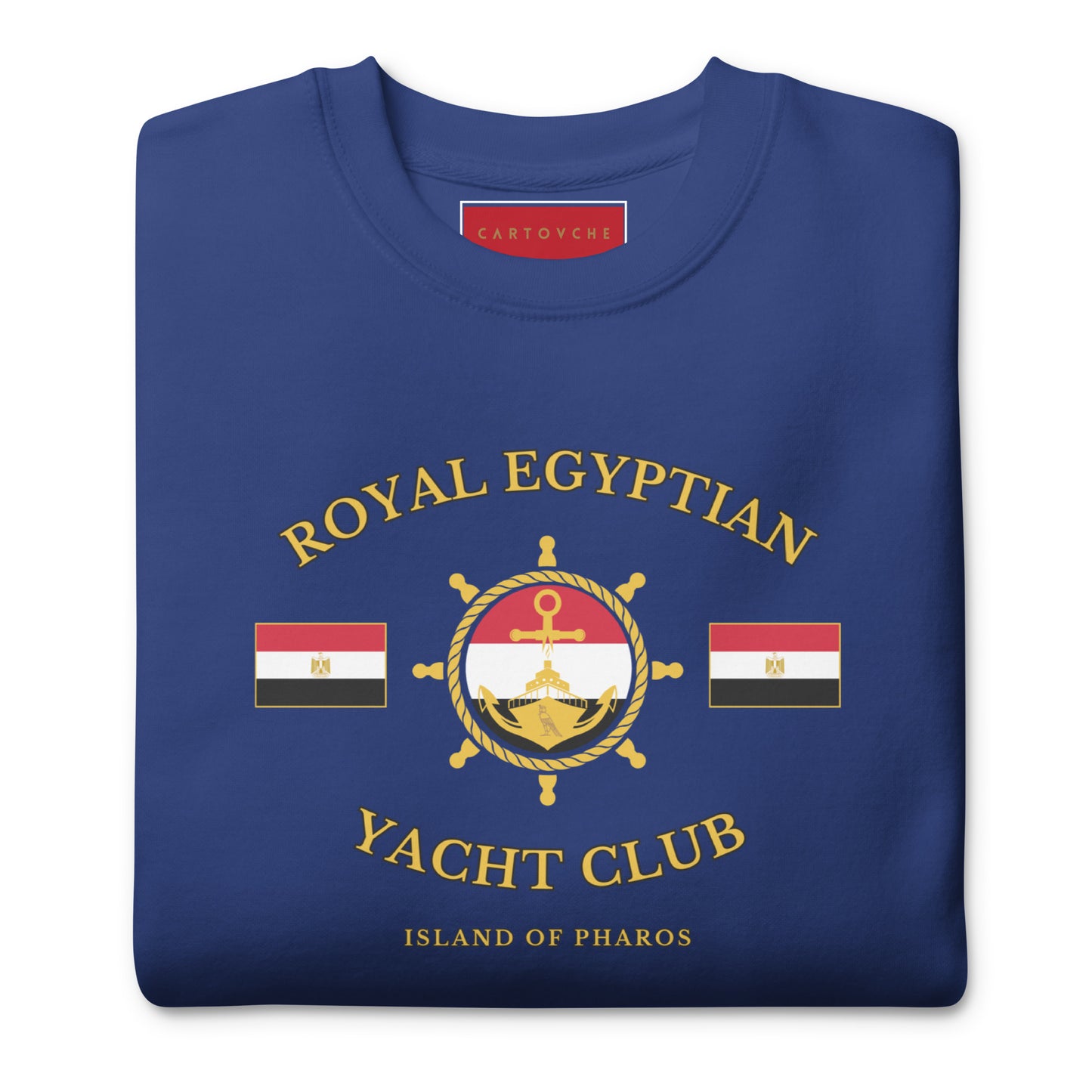 'Royal Egyptian Yacht Club' Sweatshirt (Helm Logo - Print)