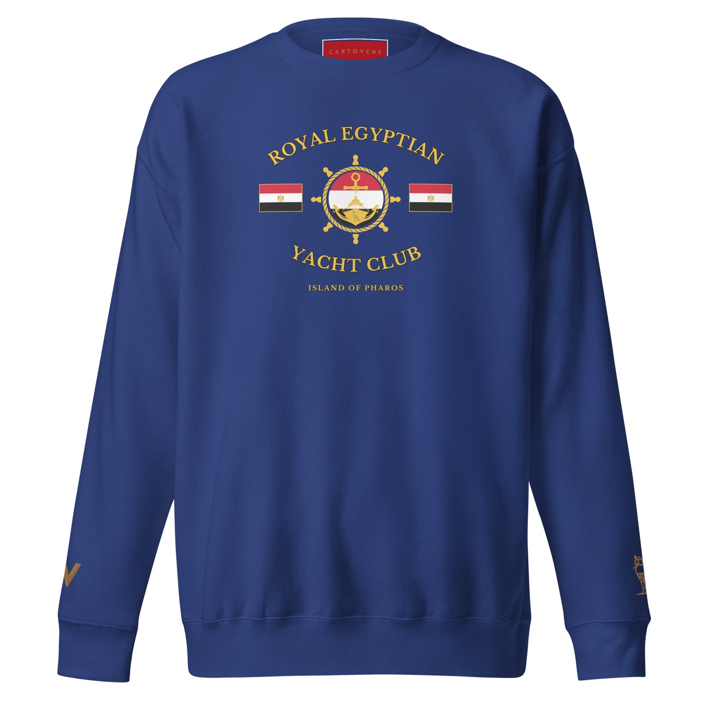 'Royal Egyptian Yacht Club' Sweatshirt (Helm Logo - Print)