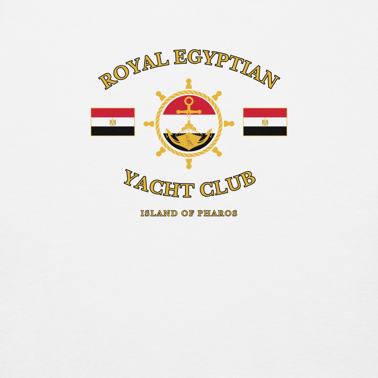 'Royal Egyptian Yacht Club' Sweatshirt (Helm Logo - Print)