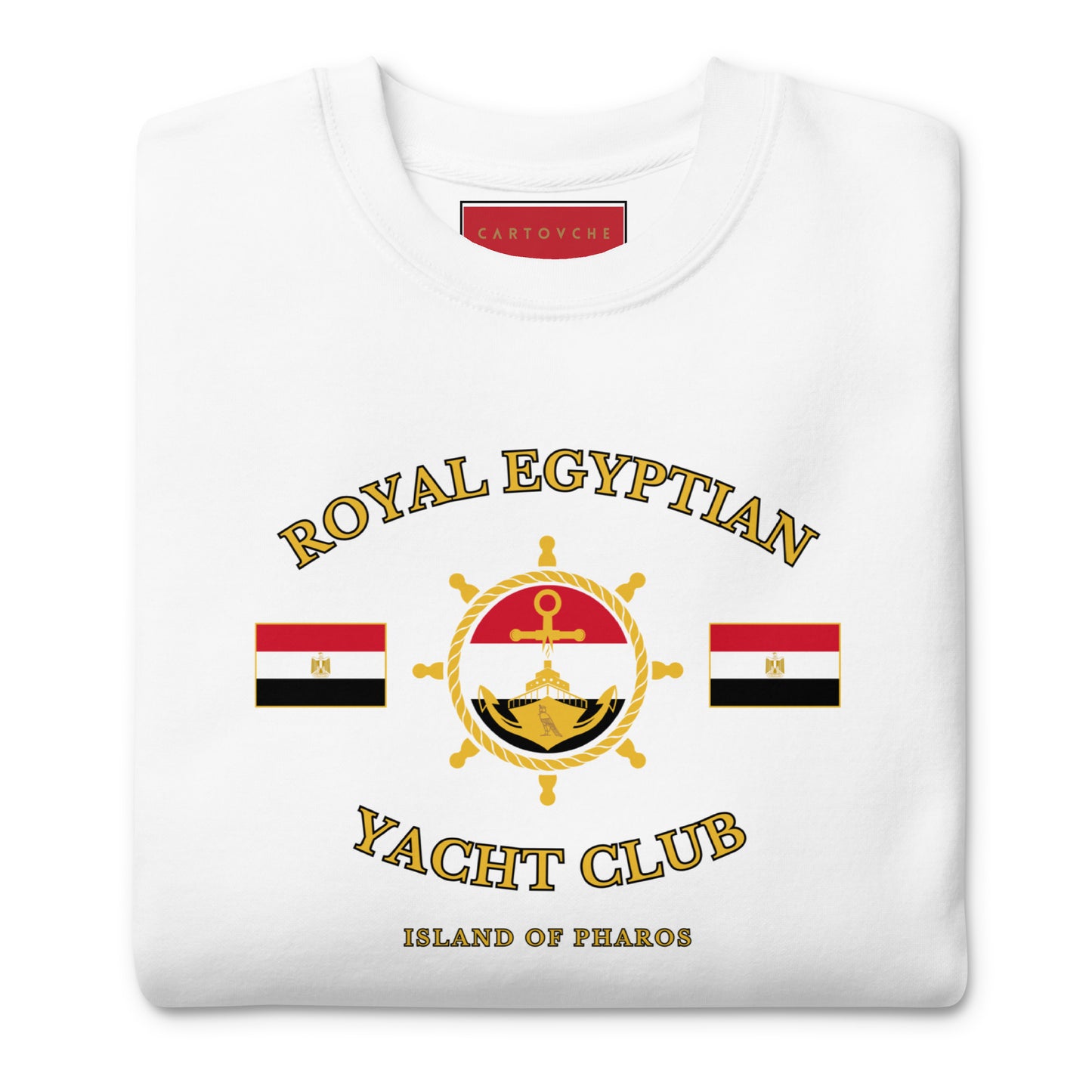 'Royal Egyptian Yacht Club' Sweatshirt (Helm Logo - Print)