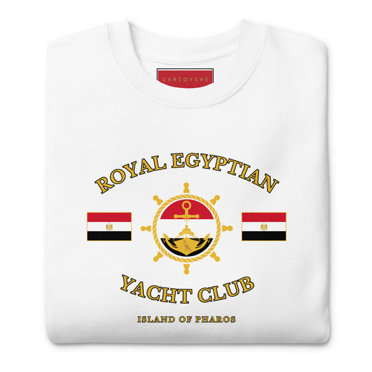 'Royal Egyptian Yacht Club' Sweatshirt (Helm Logo - Print)