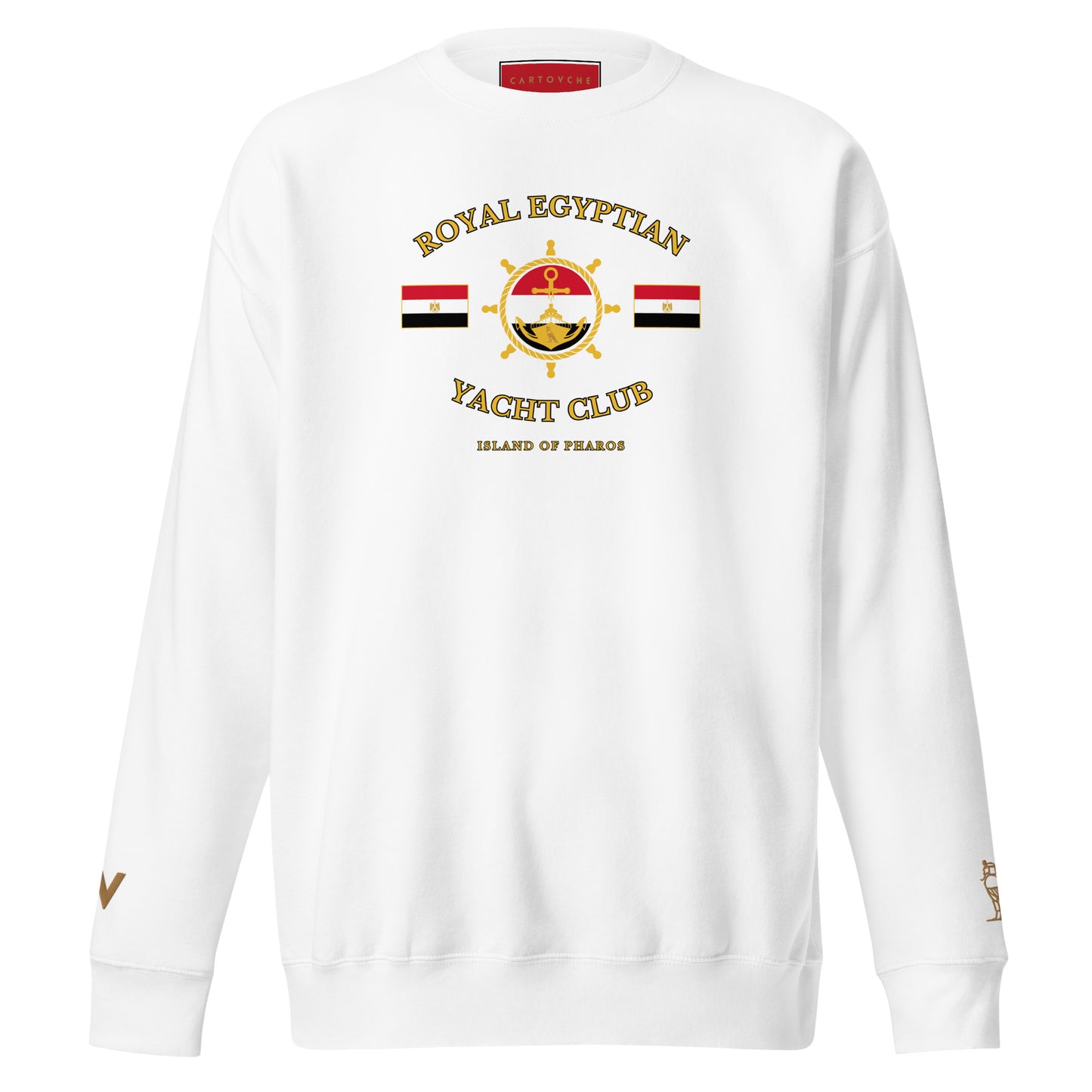 'Royal Egyptian Yacht Club' Sweatshirt (Helm Logo - Print)