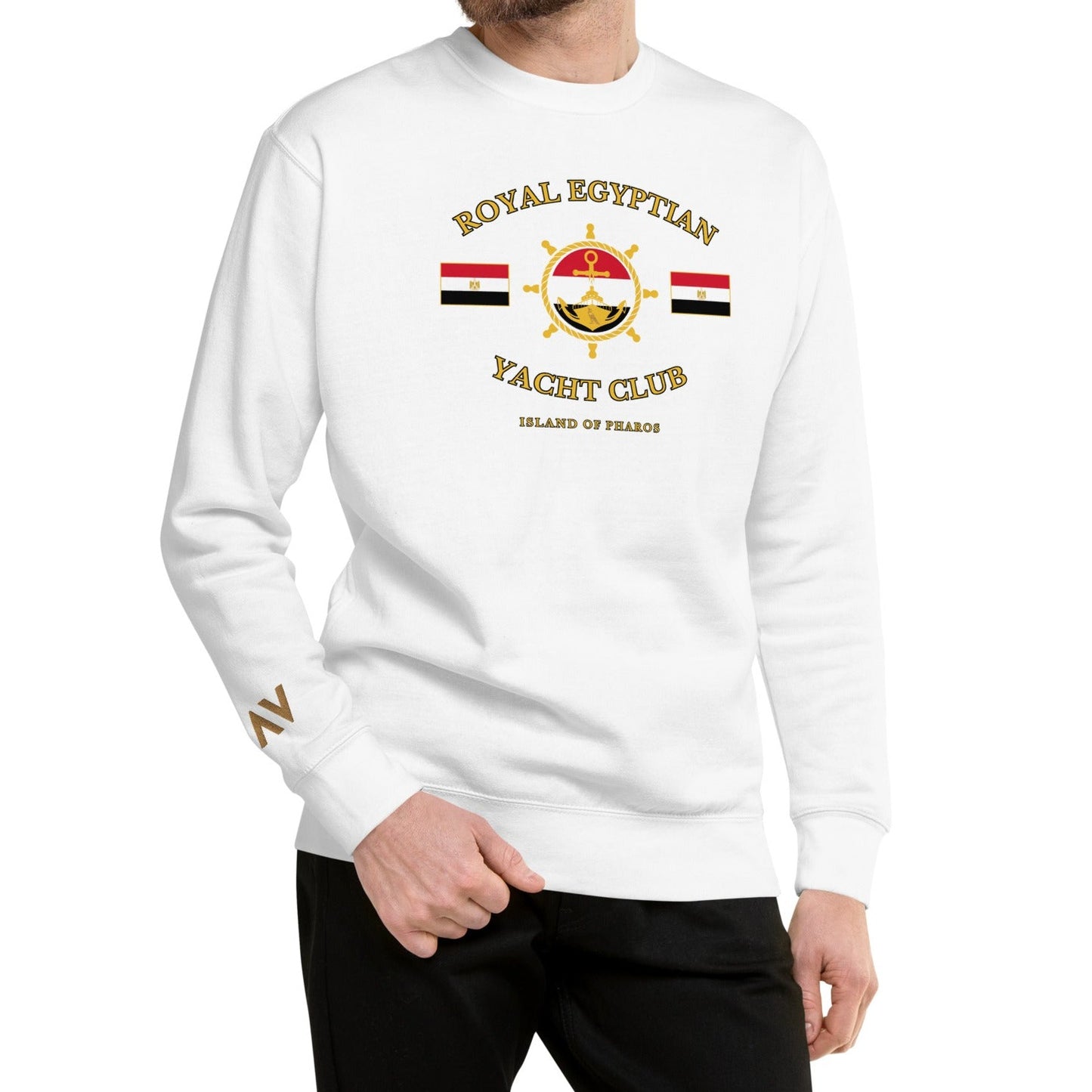 'Royal Egyptian Yacht Club' Sweatshirt (Helm Logo - Print)