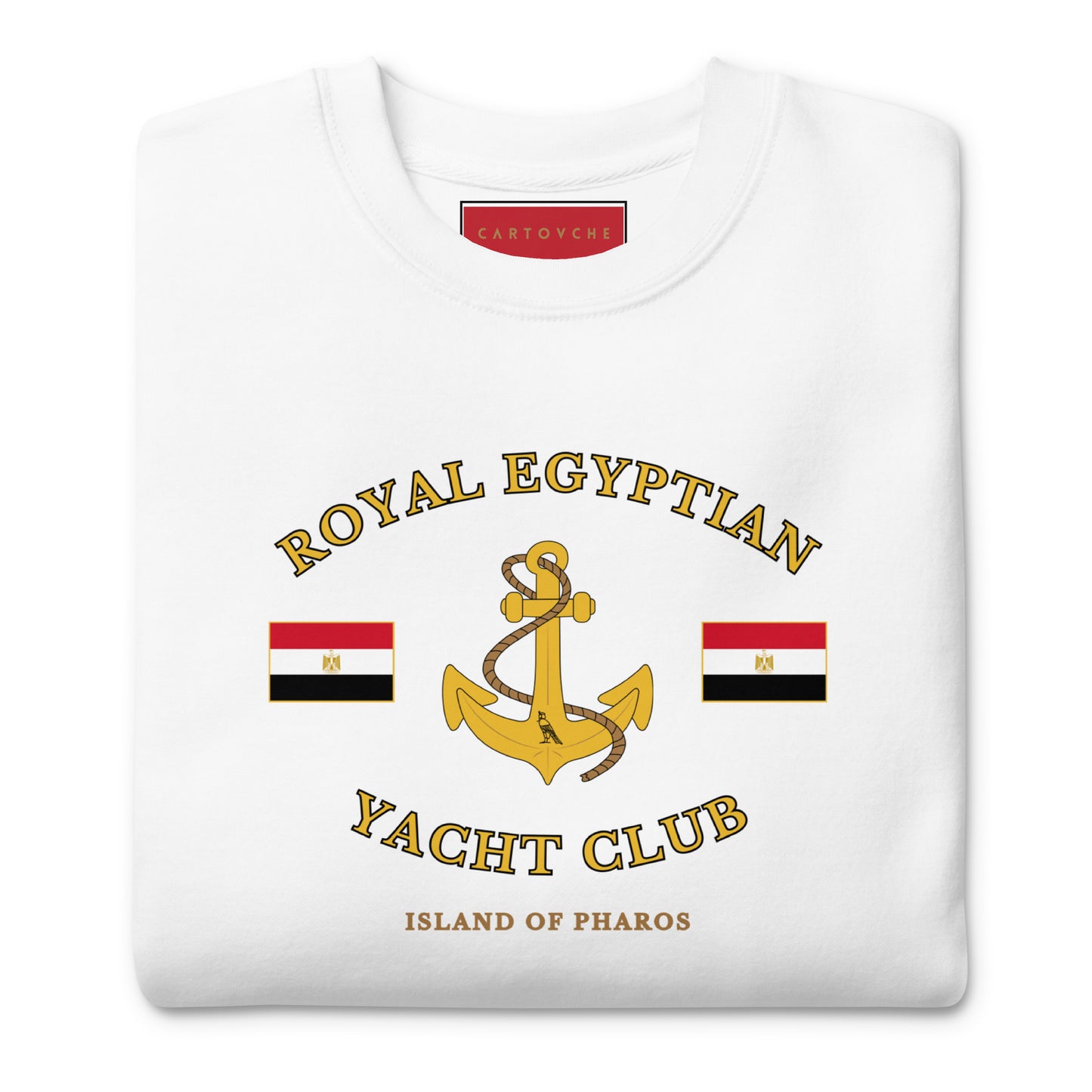 'Royal Egyptian Yacht Club' Sweatshirt (Anchor Logo - Print)