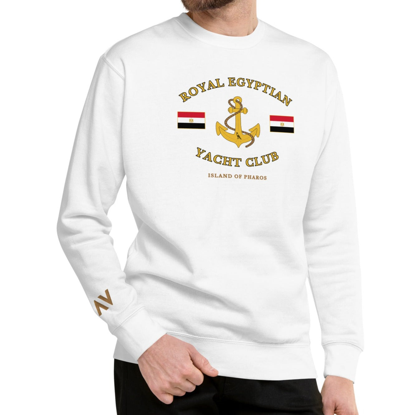 'Royal Egyptian Yacht Club' Sweatshirt (Anchor Logo - Print)