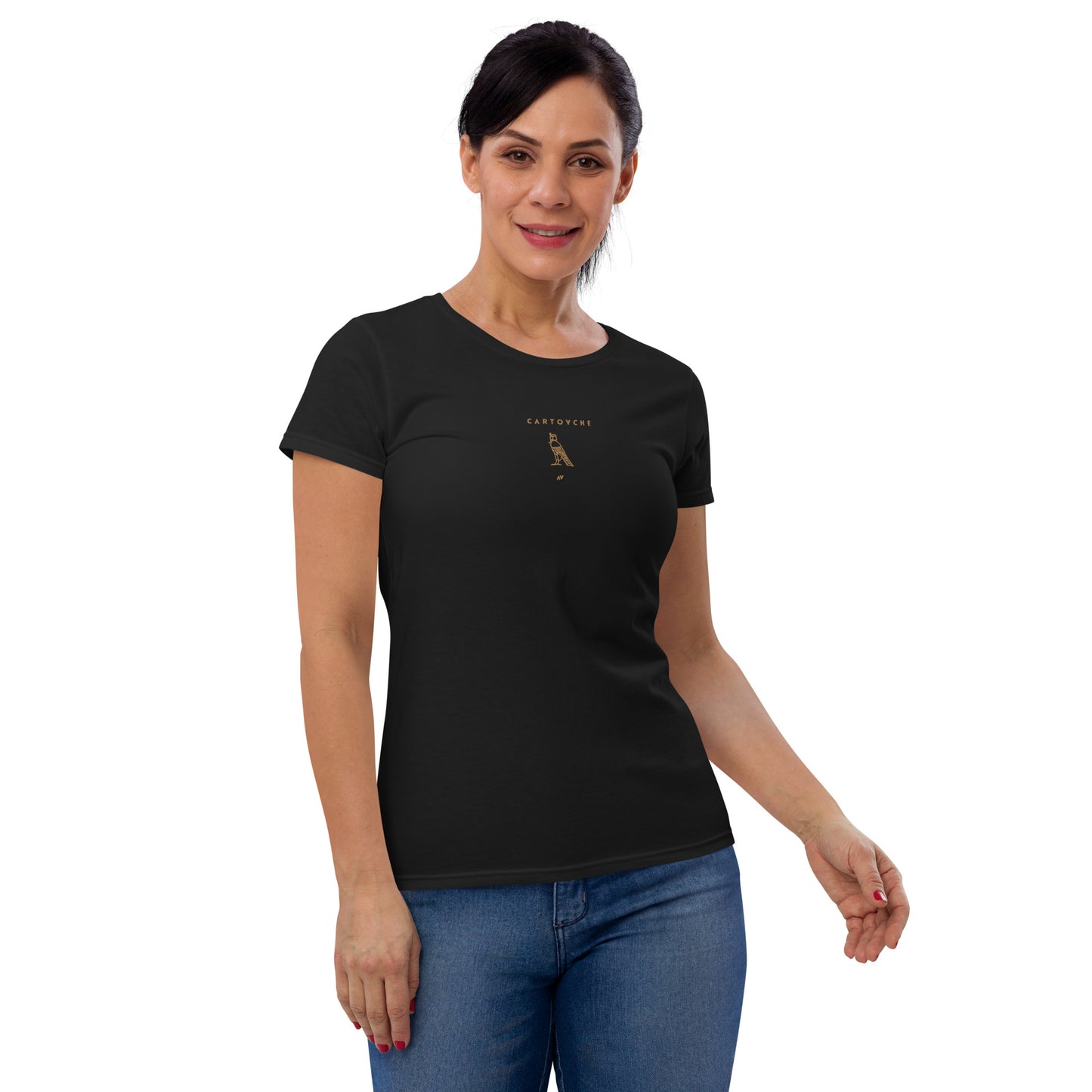 Women's Embroidered 100% Cotton Short-Sleeve T-shirt