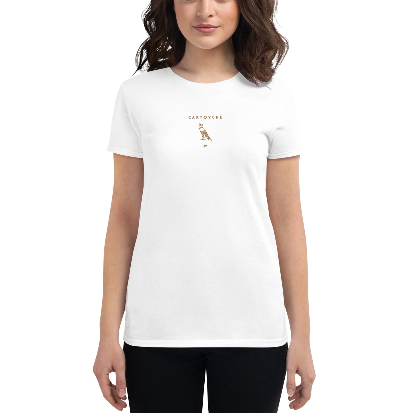 Women's Embroidered 100% Cotton Short-Sleeve T-shirt